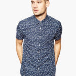 Shirt In Short Sleeve With Ditsy